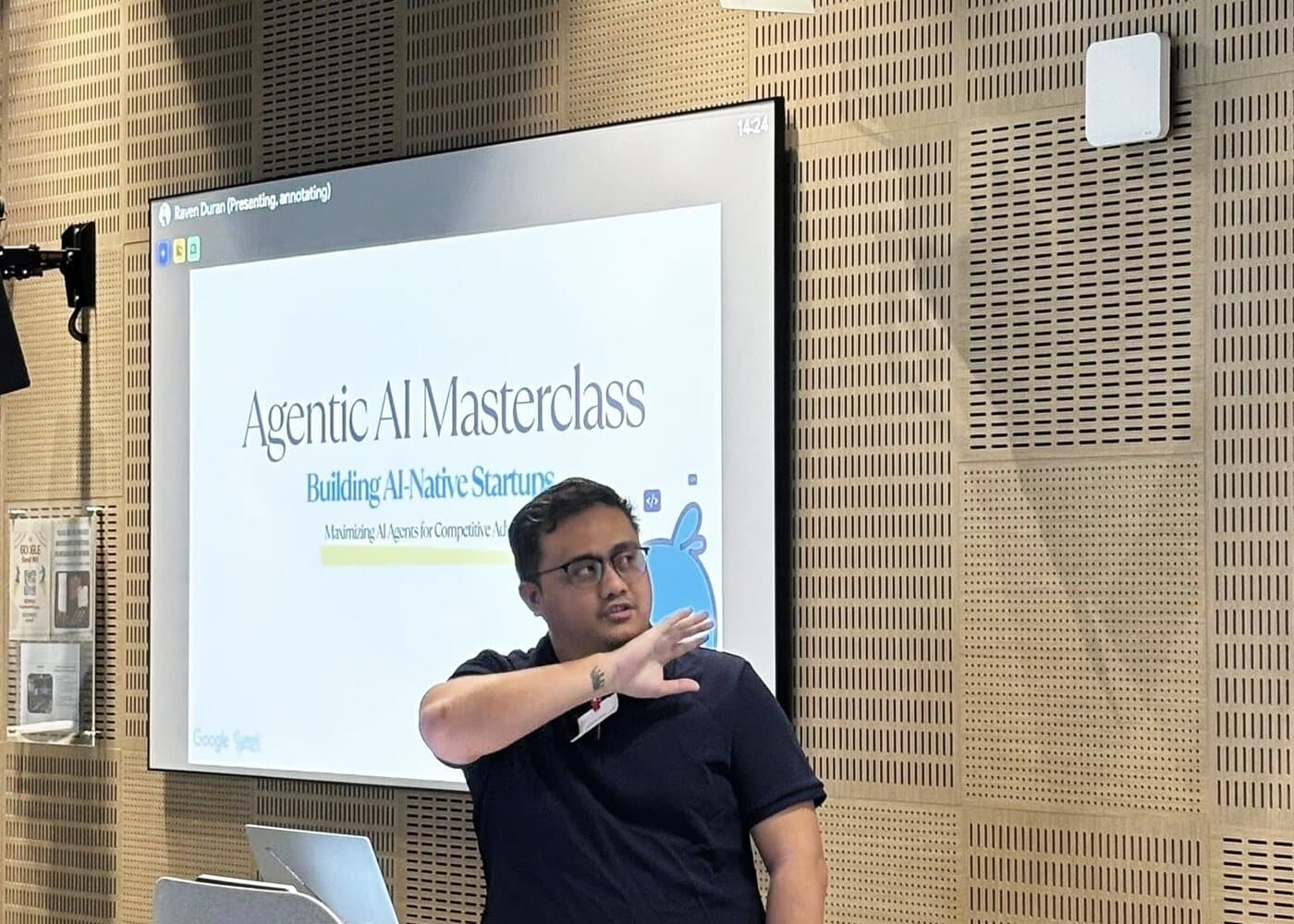 Raven Duran presenting an Agentic AI Masterclass